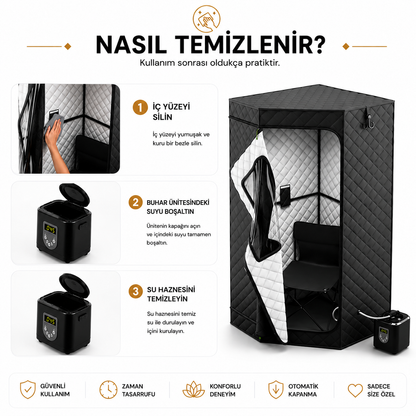 SAUNAHOTBOX Ev Tipi Taşınabilir buhar teknolojili Sauna / Buhar Odası