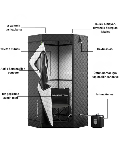 SAUNAHOTBOX™ Ev Tipi Taşınabilir Sauna